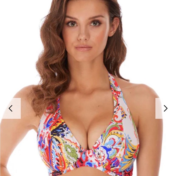 FREYA ROCOCO PAISLEY CONVERTIBLE BIKINI set XS bottom and 30D top - Picture 2 of 11